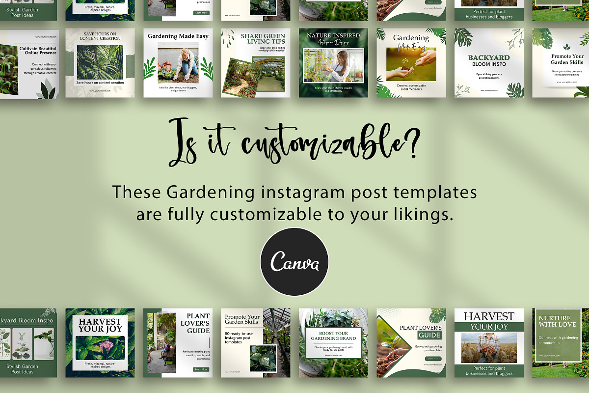 Gardening Instagram Canva Post Temp preview 5