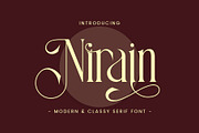 Nirain - Modern & Classy Serif, a Serif Font by AnnofaType (Thumbnail 1 of 8)