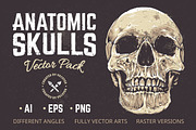 Anatomic Skulls | Vector Pack, a Decorative Illustration by Vecster (Thumbnail 1 of 8)