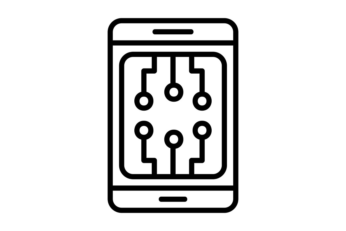 Smartphone Line Icon, an Icon by Pexelpy