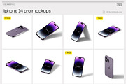 iPhone 14 pro mockups v2, an iPhone Mockup by Creatoom (Thumbnail 9 of 12)