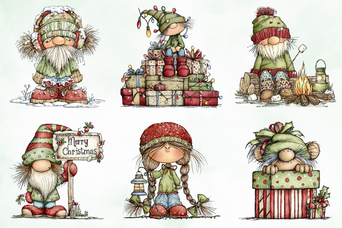 Whimsical Christmas Fluffy Gnome PNG, an Illustration by Creative Art (Photo 7 of 11)