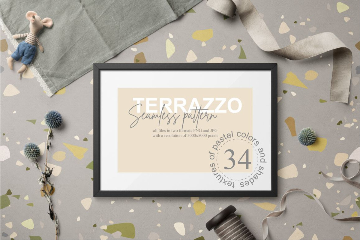 TERRAZZO - seamless pattern., a Texture Graphic by Collection by VY (Photo 1 of 13)