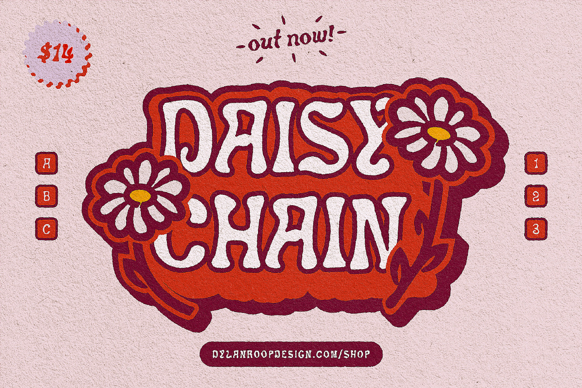 DAISY CHAIN / A Funky Display Face, a Font by Dylan Roop Design Co. (Photo 10 of 10)