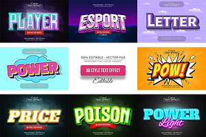 3D Text Effects Collection Vol 36, a Graphic by Aglonemadesign