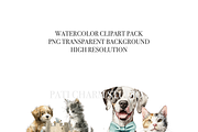 20 Whimsical Cat and Dog PNG Clipart, an Animal Illustration by Pati Charm Studio (Thumbnail 4 of 8)