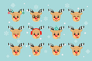 12 Cute Reindeers, an Animal Illustration by lavinialorena (Thumbnail 1 of 5)