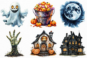 Watercolor Halloween Huge Clipart, an Illustration by Craft Nest (Thumbnail 4 of 6)