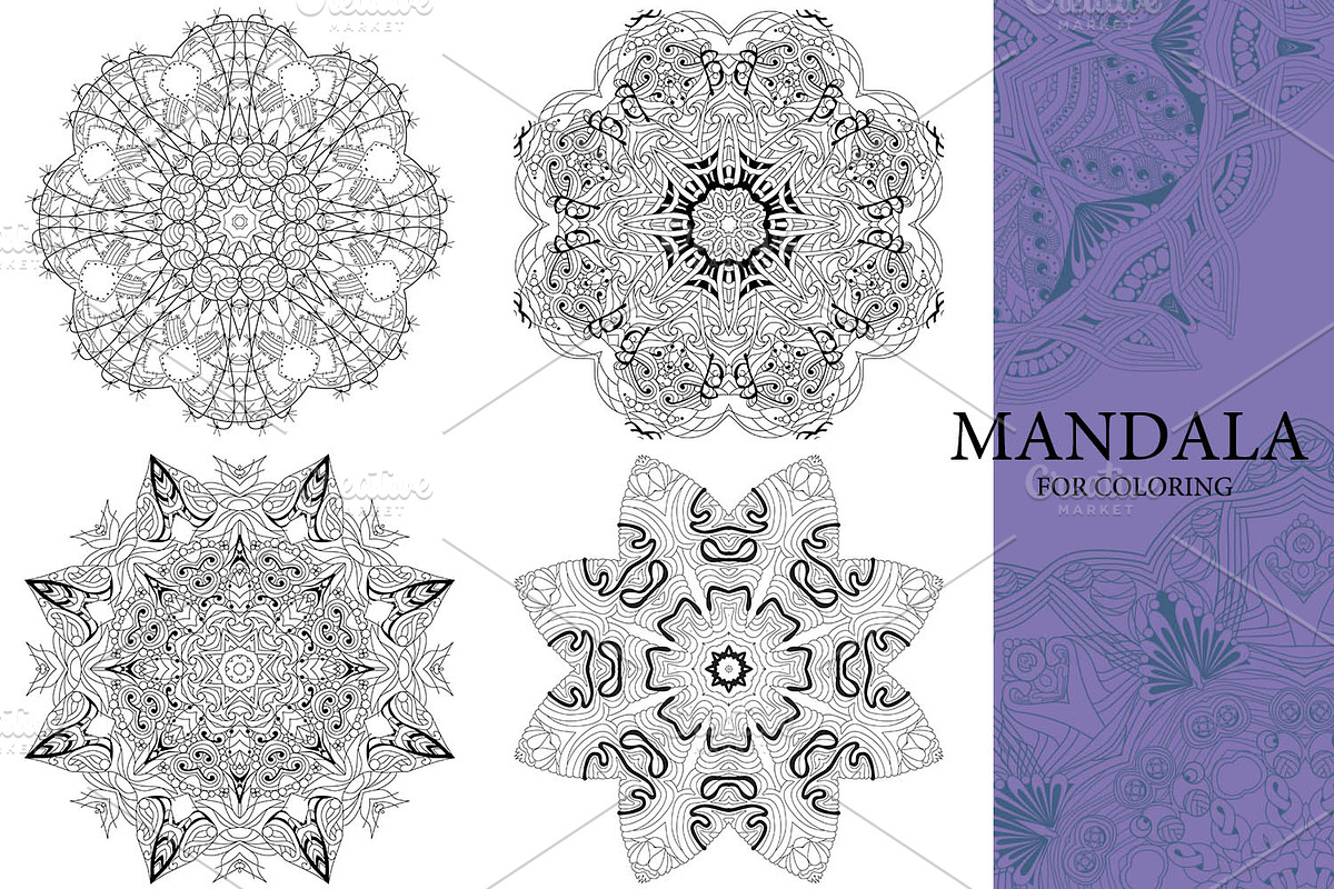 Mandalas for coloring 19, an Object Graphic by Watercolor fantasy (Photo 3 of 5)