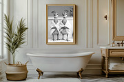 Funny and Cute Bathroom Art Bundle, an Animal Photo by PrintablesByFranklyn (Thumbnail 4 of 10)