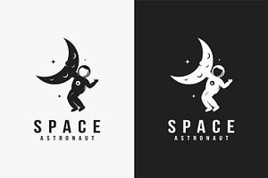 Astronaut Hang On The Moon Logo