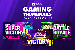 Gaming Youtube Thumbnails Pack 30