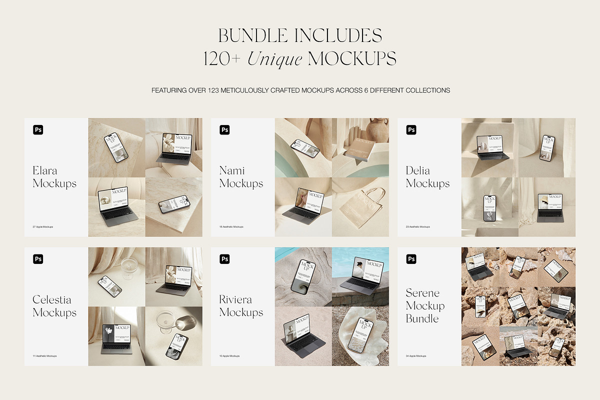 120+ Aesthetic Mockup Bundle, an iPhone Mockup by Feel This (Photo 2 of 15)