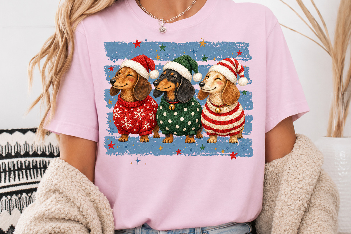 Christmas Dachshund PNG, a Seasonal Illustration by Rose Art (Photo 3 of 4)