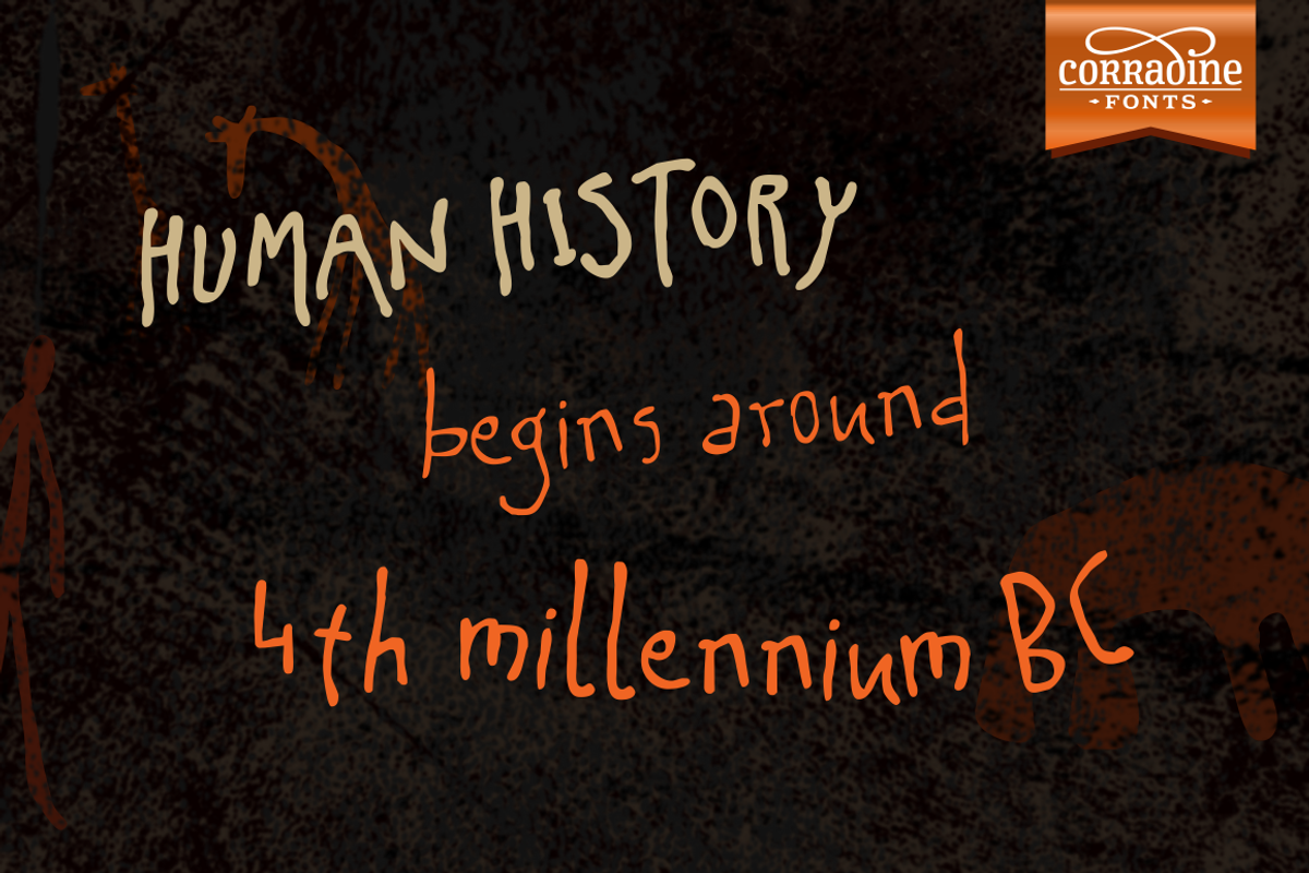 Caveman, a Font by Corradine Fonts (Photo 2 of 4)