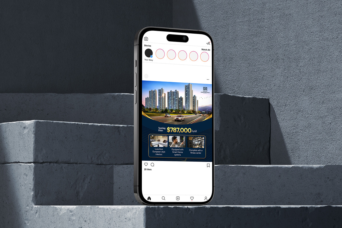 Real Estate Instagram Post Template, a Social Media Template by Bornx Design (Photo 3 of 5)