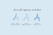 Ribbons Monogram Font, a Handwritten Font by Design by Laney (Thumbnail 2 of 13)