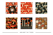 Mushroom Retro Art Patterns, a Pattern Graphic by karenfoleyphoto (Thumbnail 3 of 13)