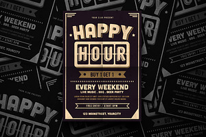 Happy Hour Party Flyer