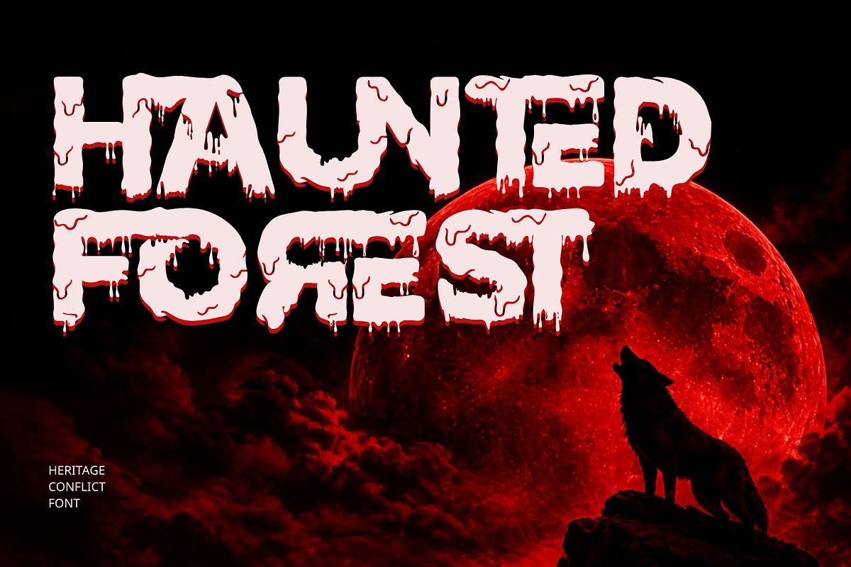 Heritage Conflict - Horror Dripping, a Symbol Font by 177Studio (Photo 3 of 8)