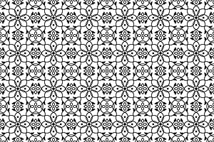 Arabesque Floral Line Pattern, a Pattern Graphic by Mightyfire