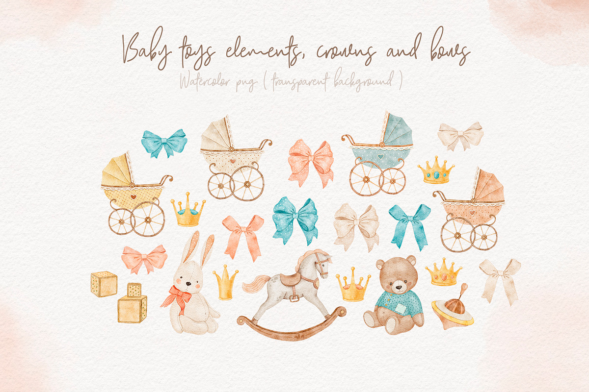 Watercolor Baby Crests Creator, an Illustration by Alamella (Photo 8 of 14)