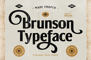Brunson - Vintage Sans Serif