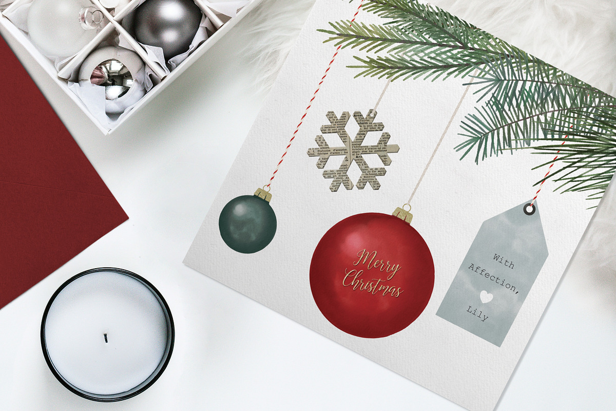 Natural Christmas set, a Decorative Illustration by marie dricot (Photo 7 of 7)
