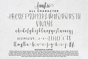 Acoustic - Swash Calligraphy Font