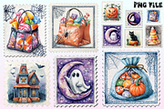 Halloween Postage Stamps Clipart., a Graphic by CitraGraphics (Thumbnail 2 of 4)