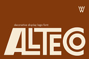 ALLTECO– Modern Retro Display Fonts, a Sans Serif Font by WhymoreArt (Thumbnail 1 of 11)