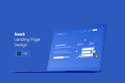 SaaS Workflow Landing PSD Template, a Landing Page Template by PSDFY (Thumbnail 1 of 2)
