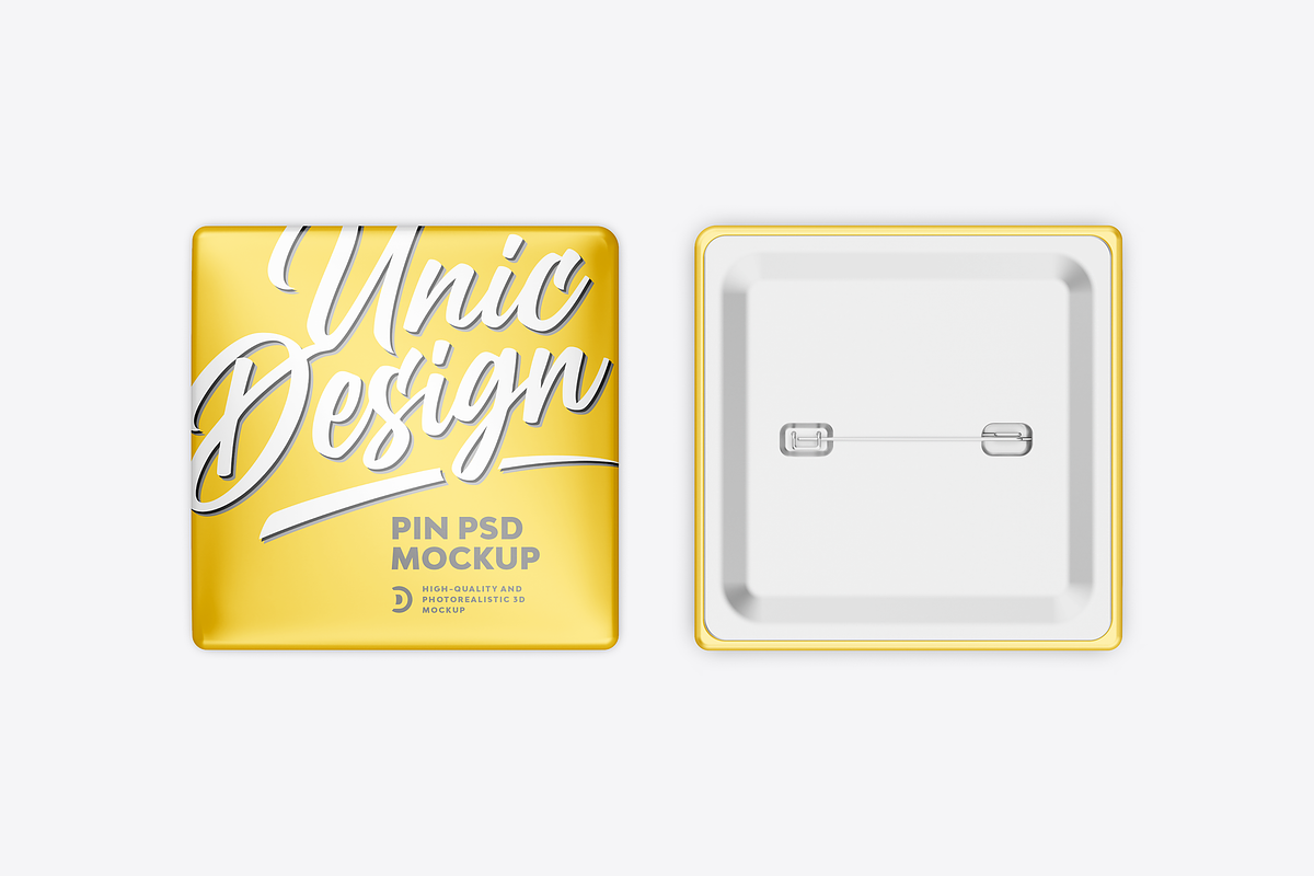 Pin Mockup, a Mockup by UnicDesign (Photo 1 of 7)