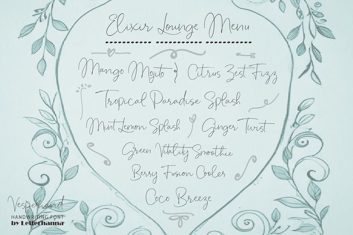 Vesperiand Handwriting Font, a Handwritten Font by Letterhanna Studio (Photo 9 of 13)