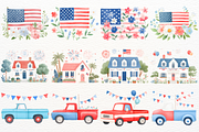 4th of July Clipart Nursery Kids PNG, a Seasonal Illustration by SugarCloudStudioArt (Thumbnail 2 of 8)