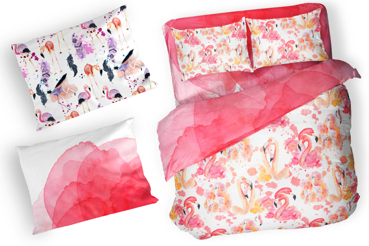 Boho flamingo Watercolor set, an Illustration by Evgeniia (Photo 9 of 10)