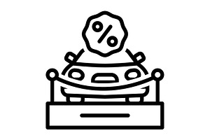 Offers overture black icon, an Outline Icon by Creative priyanka
