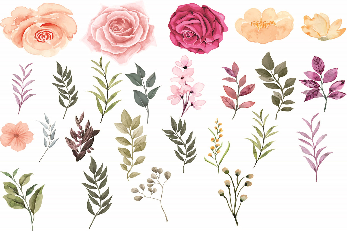 Digital Flower PNG SVG Clipart, an Illustration by Digi_Design_World (Photo 2 of 2)