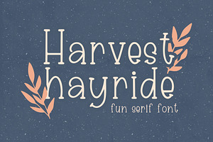 Harvest Hayride, Cute Serif Font