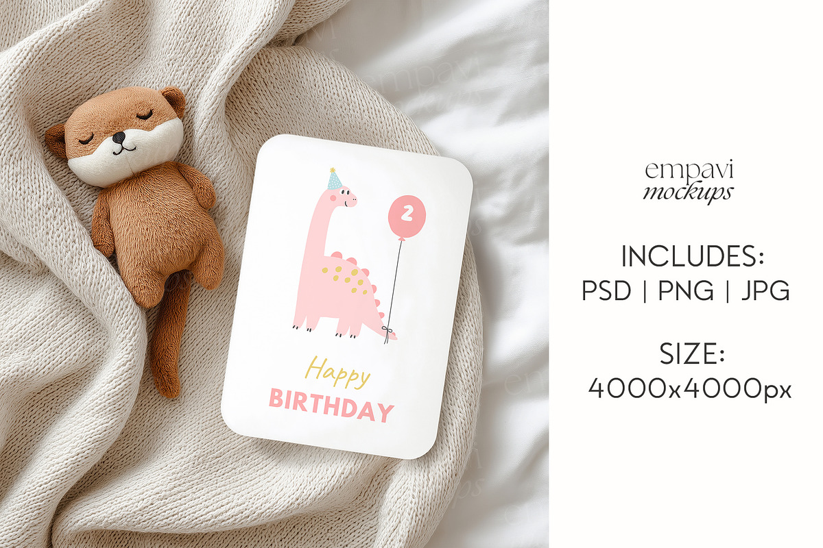 5x7 Baby Milestone Card Mockup, a Mockup by EmpaviMockups (Photo 4 of 6)