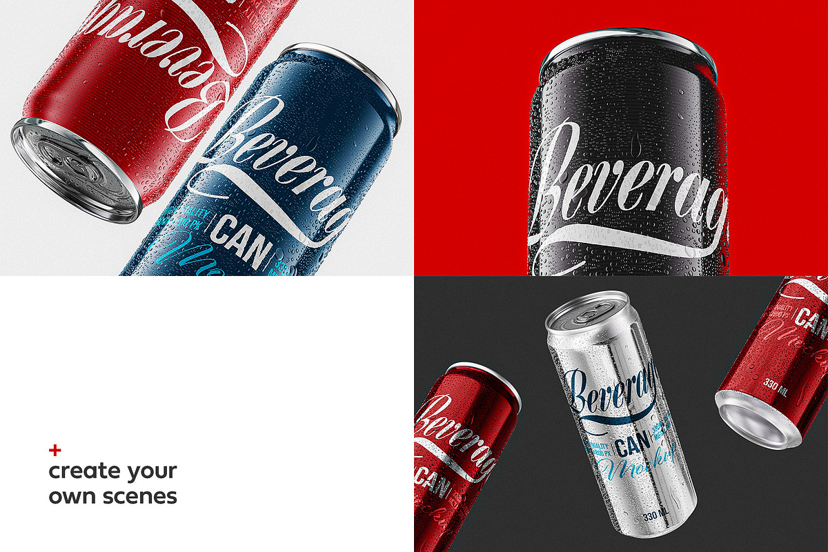 330ml Sleek Can Mockup | ANIMATED, a Packaging Mockup by AY Mock-Ups (Photo 6 of 15)
