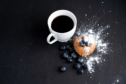 Blueberry antioxidant organic superf containing muffin, blueberry, and cup, a Food & Drink Photo by andreonegin market
