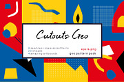 Cutouts Geometric pattern collection, a Pattern Graphic by lisa_kalev (Thumbnail 1 of 11)