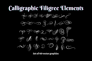 Calligraphy Filigree Flourish Vector