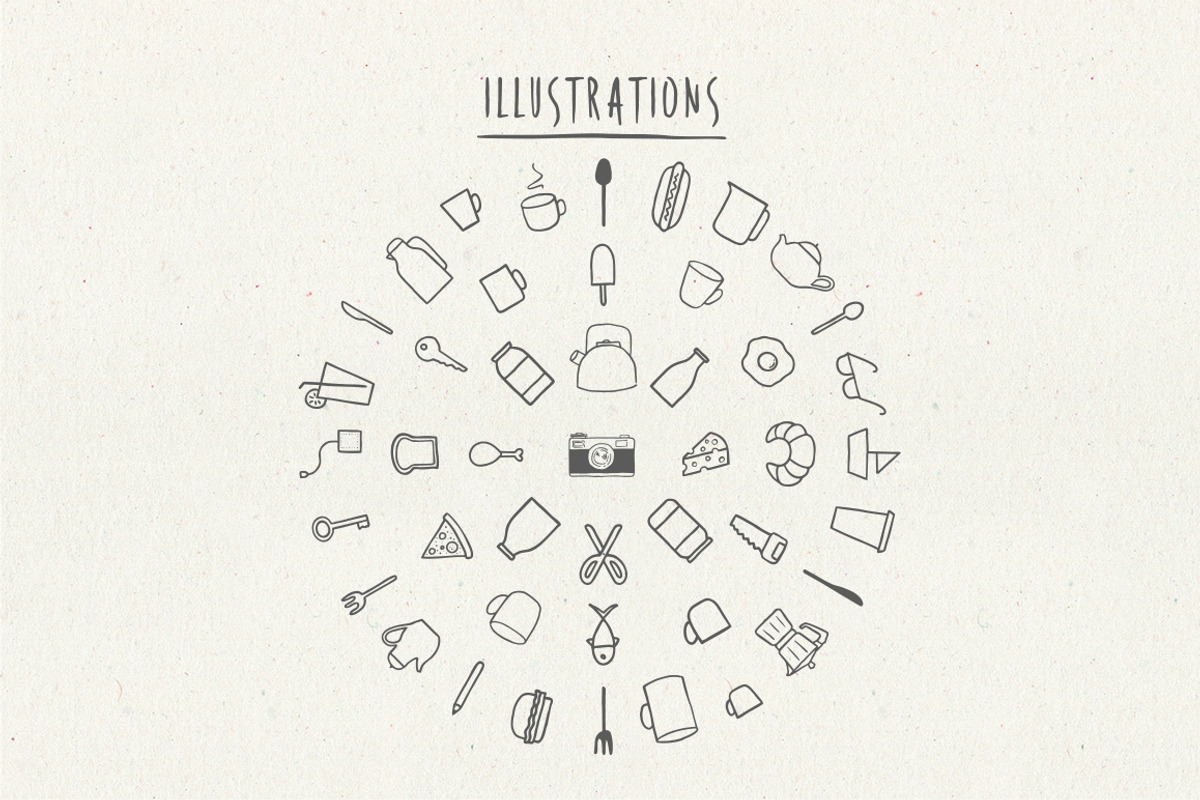 Hiatus Brush Font & Illustrations preview 4