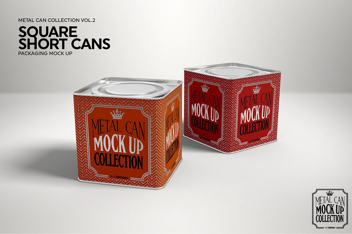 Short Square Lid Cans Mockup, a Product Mockup by INCDesign (Photo 5 of 8)