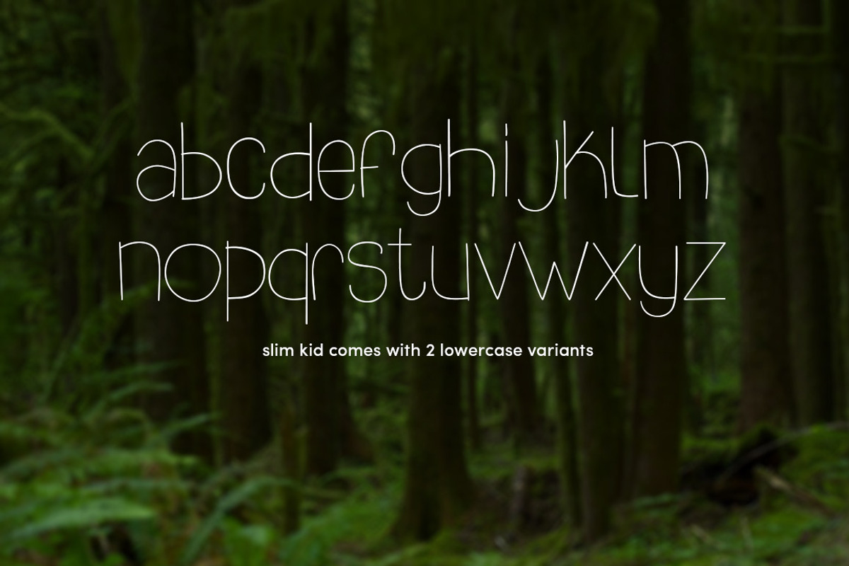slim kid typeface
