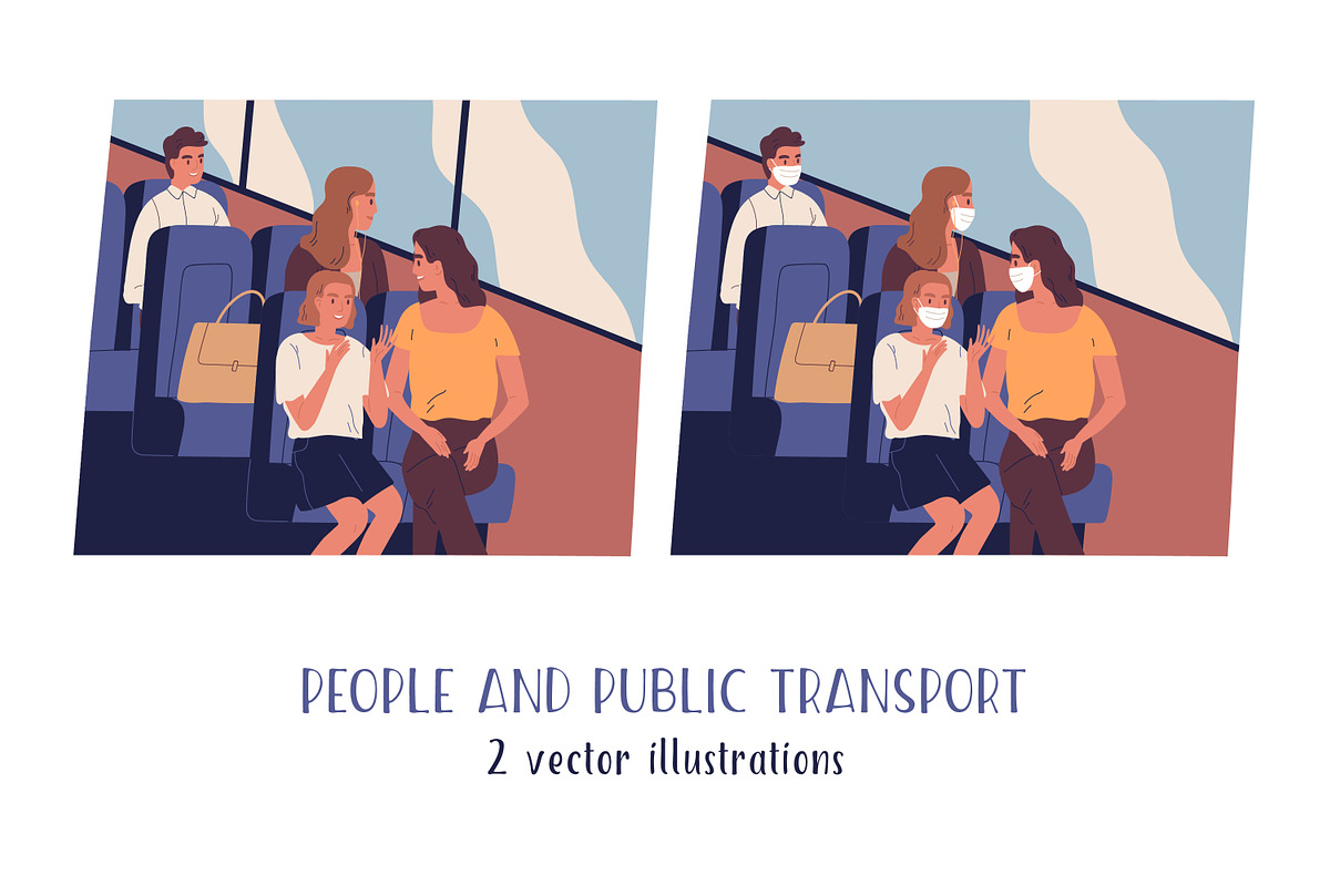 People in public transport, a Healthcare Illustration by Good Studio (Photo 1 of 3)