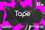 Adhesive Black Tape Pieces, a Background Graphic by Gravito (Thumbnail 1 of 7)