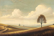 Vintage Landscape, a Seasonal Illustration by StockVerse Creative (Thumbnail 3 of 4)